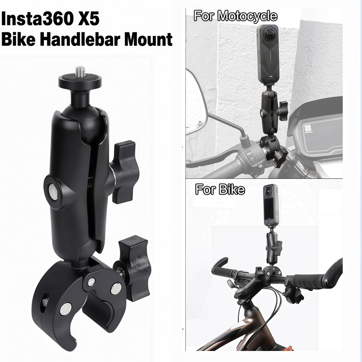 Photography Umbrella Light - Double-Clip Fixed Umbrella Stand, with 360-Degree