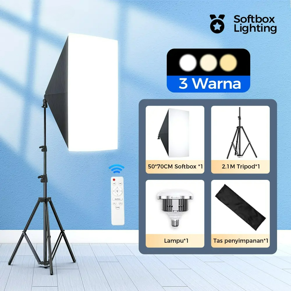 Photography Bulb - 50x70cm Softbox 85W/155W Bulb Photography Studio