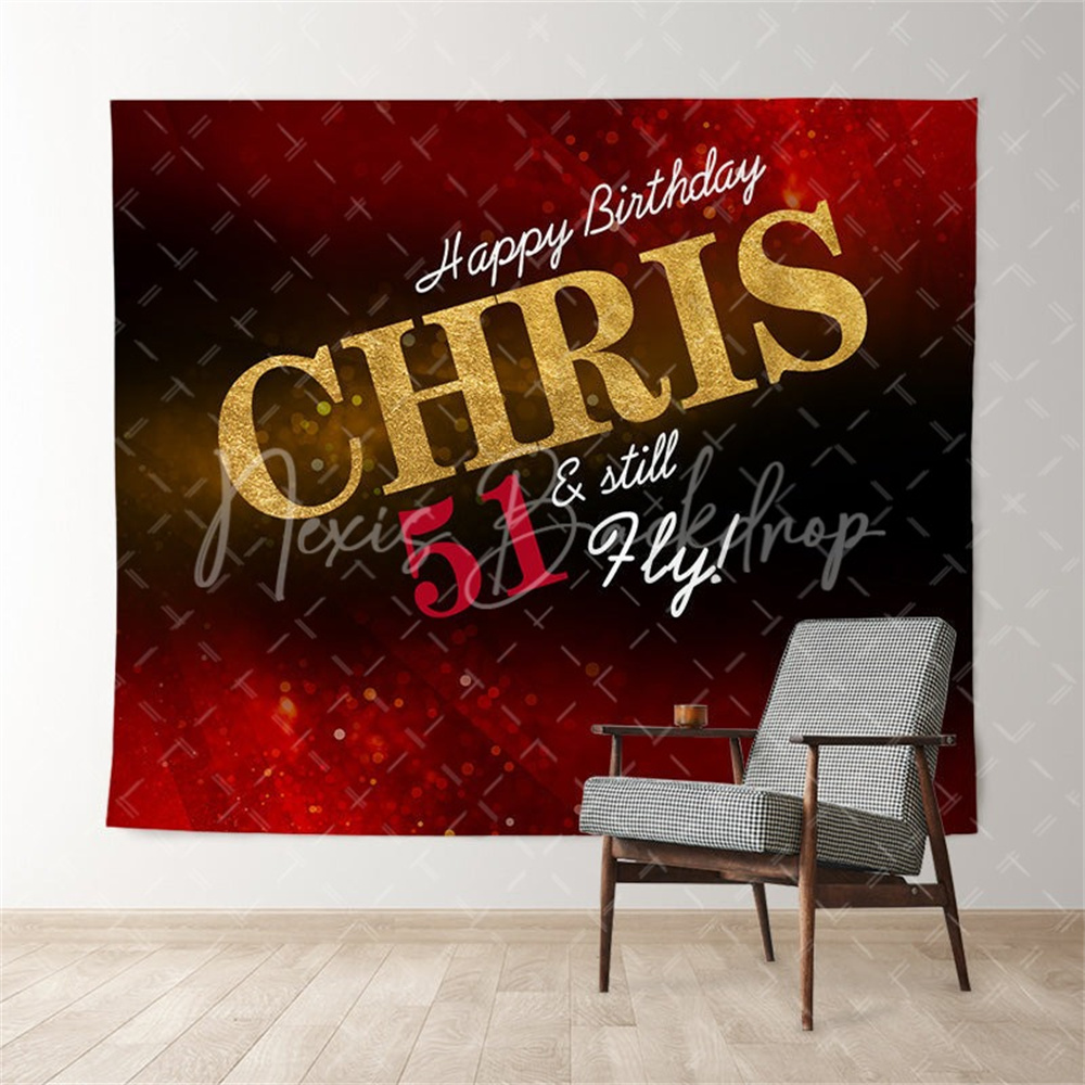 Photography Dark Cloth - Dark Red Bokeh Backdrop for 51st