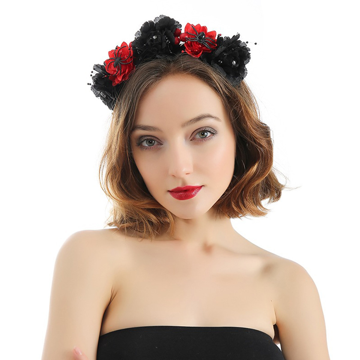 Photography Dark Cloth - 1Pcs Floral Hairband Simulated Roses Dark