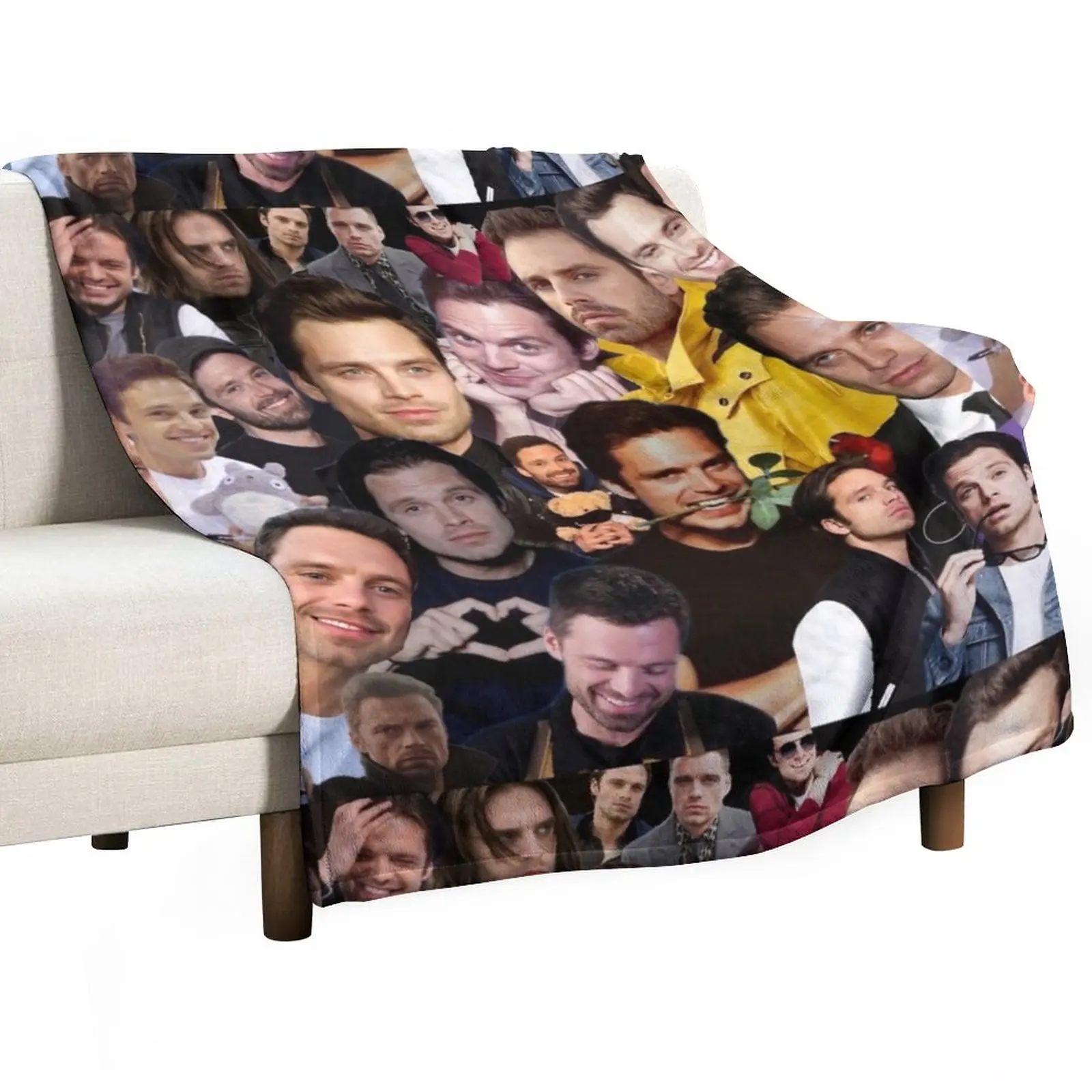 Photography Of War - sebastian stan photo collage Throw Blanket