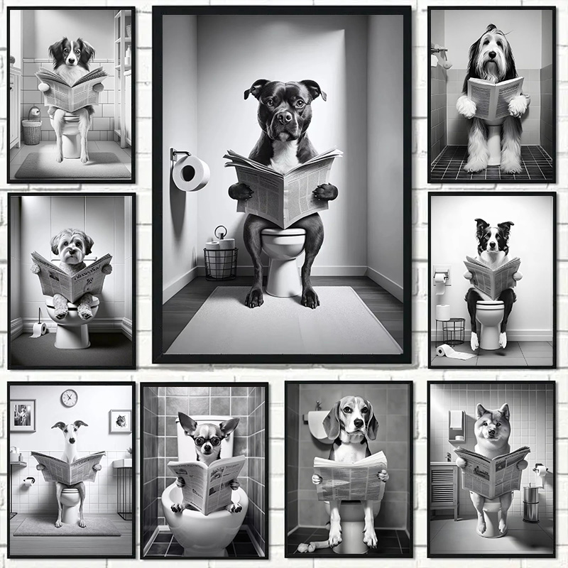 Photography Trend - (1pc frameless)Funny Animal Dog Sitting On
