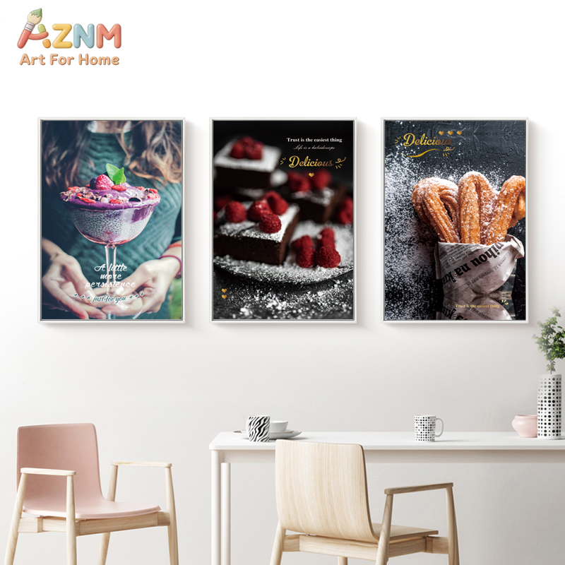 AZNM 3PCS Delicious Dessert Ca - Photography Quotes Inspirational review and price