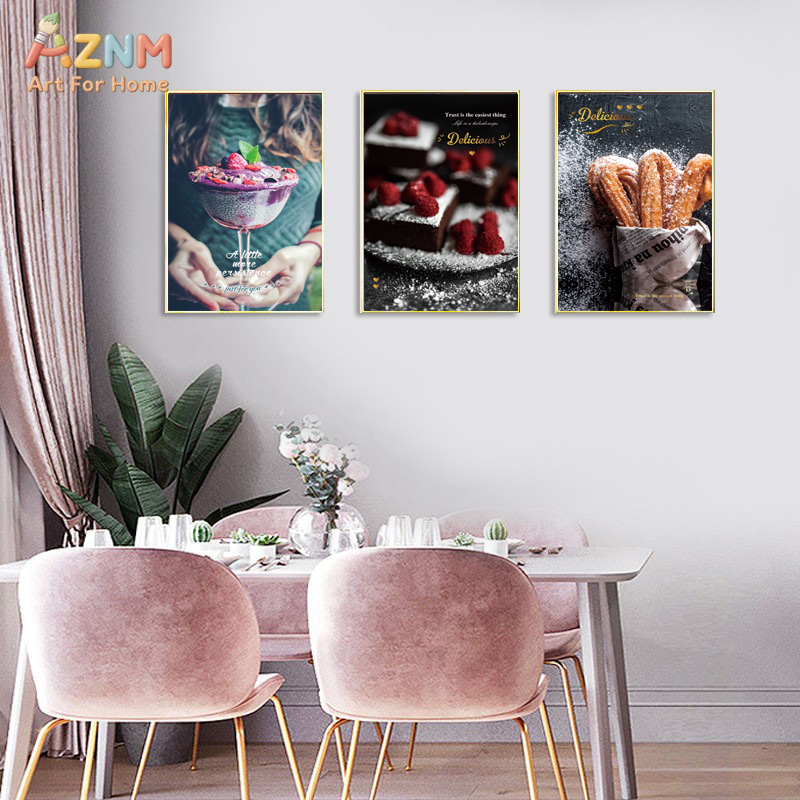 AZNM 3PCS Delicious Dessert Ca - Photography Quotes Inspirational review and price