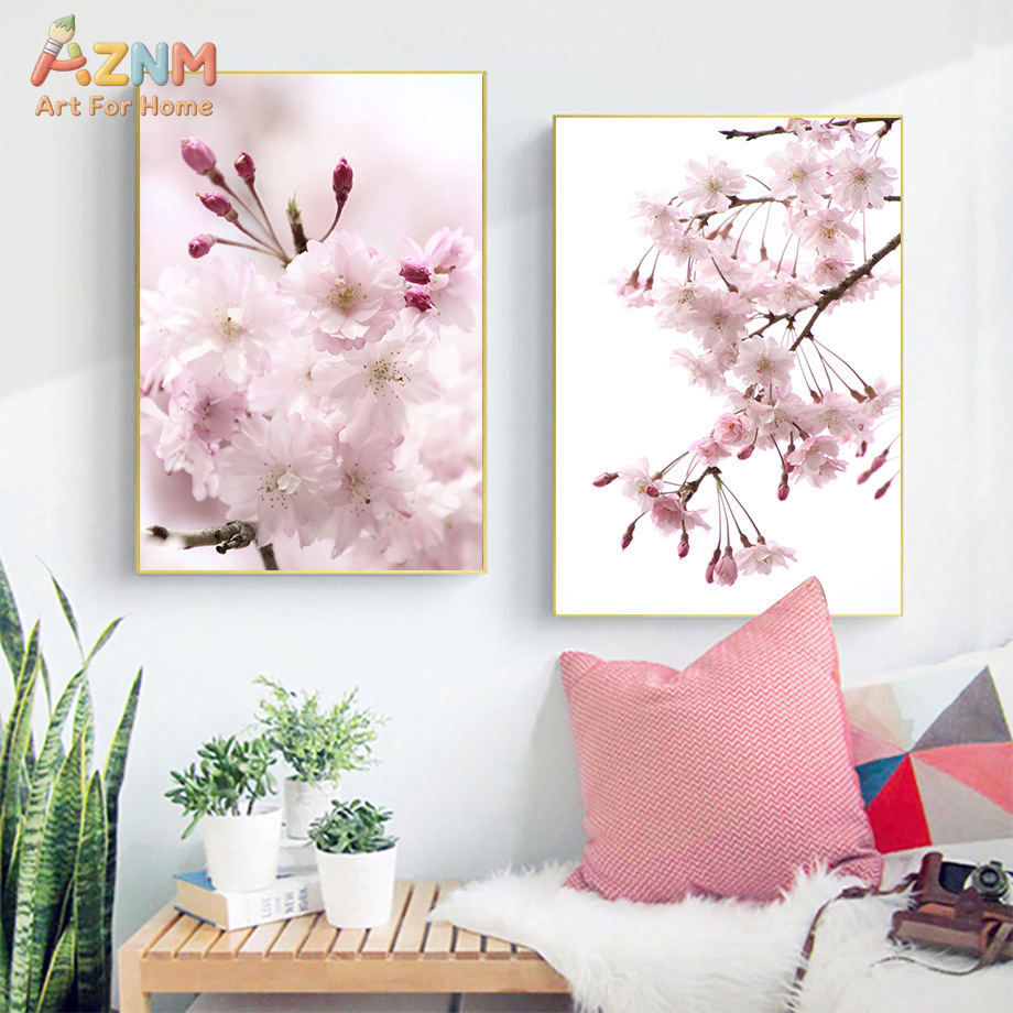 AZNM Pink Cherry Blossom Canva - Photography Quotes Inspirational review and price