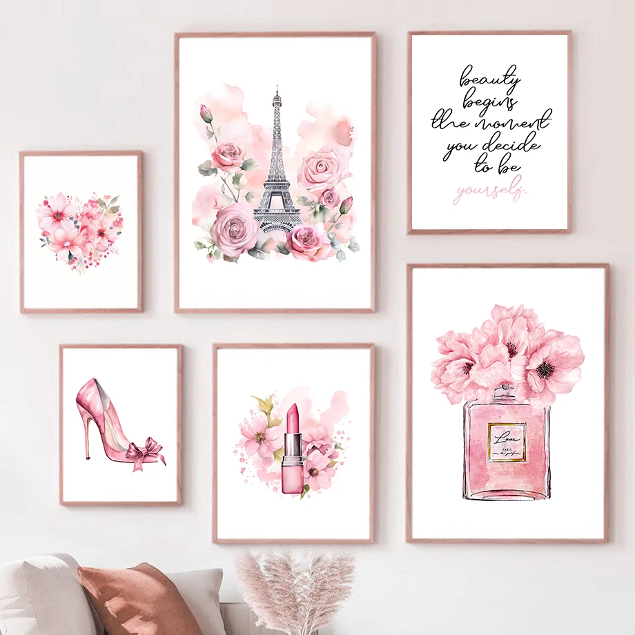 Paris Fashion Art Poster Pink  - Photography Trend review and price