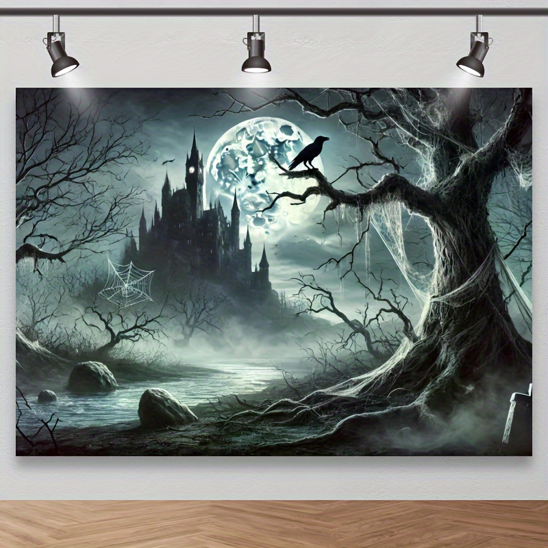 Ghost Castle Halloween Backgro - Photography Dark Cloth review and price