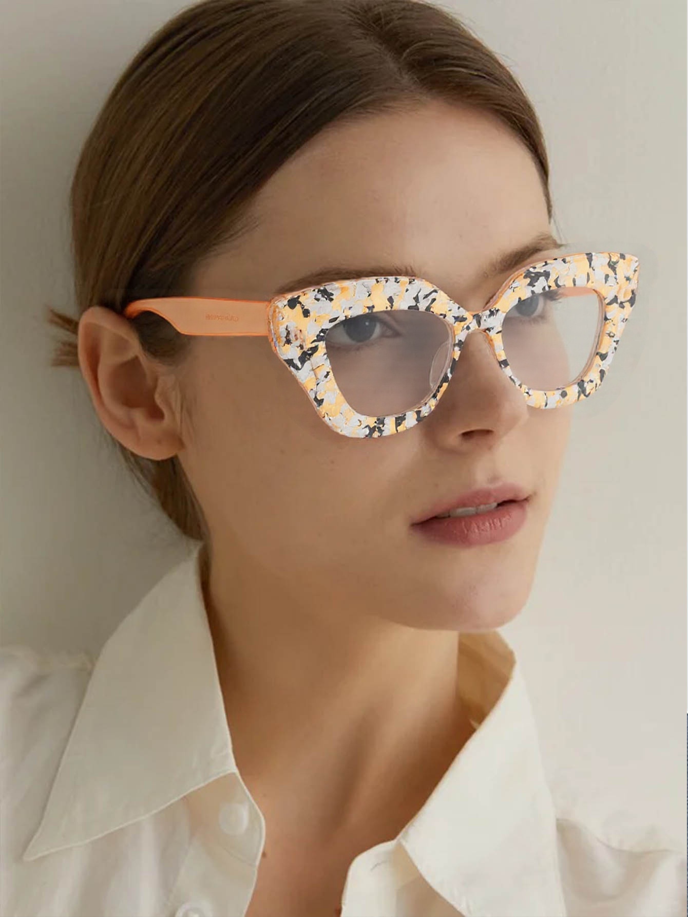 Large Frame Cat-Eye Floral Gla - Photography Street review and price