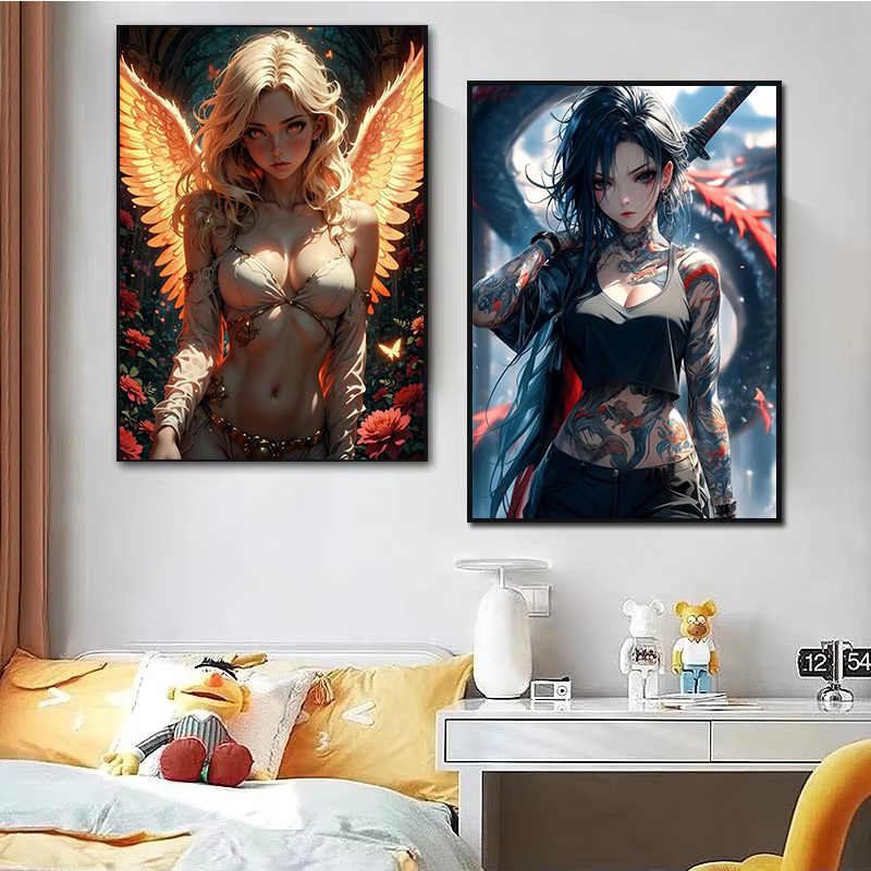 Dark Academy Sexy Angel Tattoo - Photography Dark Cloth review and price